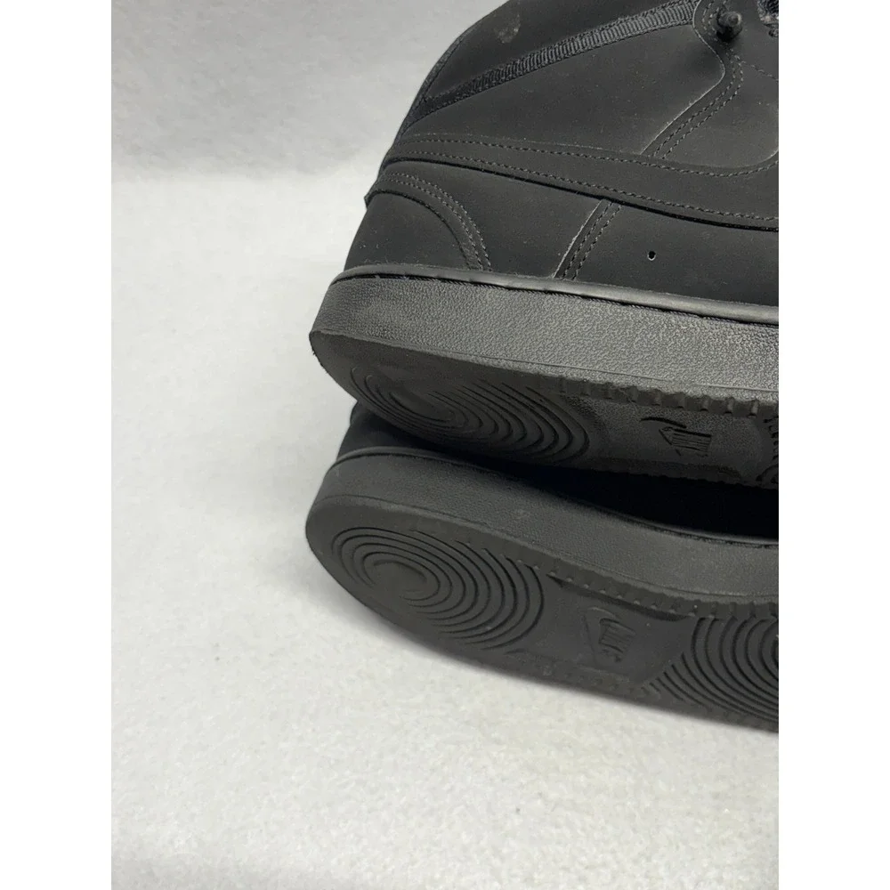 Nike Court Vision Mid Triple Black Basketball Sneakers CU6620-001 Mens 10